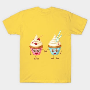 Sweet cupcakes couple in love T-Shirt